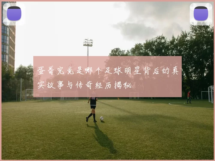 蛋哥究竟是哪个足球明星背后的真实故事与传奇经历揭秘
